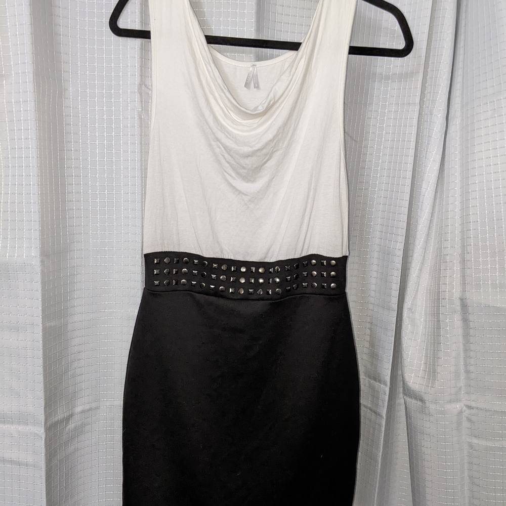 Max Studio Black and White Studded Mini Dress
